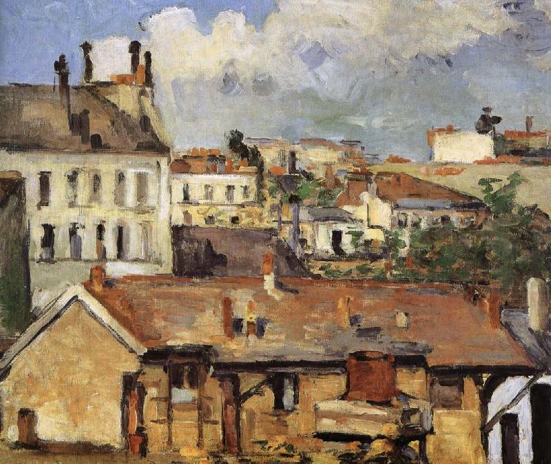 rooftop, Paul Cezanne